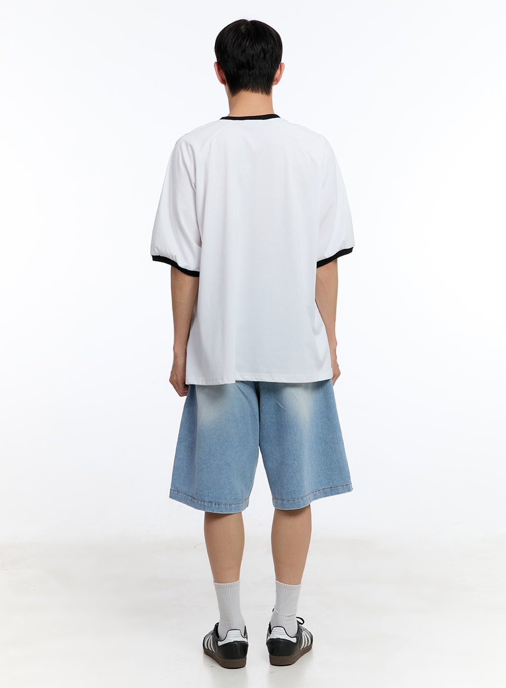 Men's Washed Wide-Leg Jorts IY529