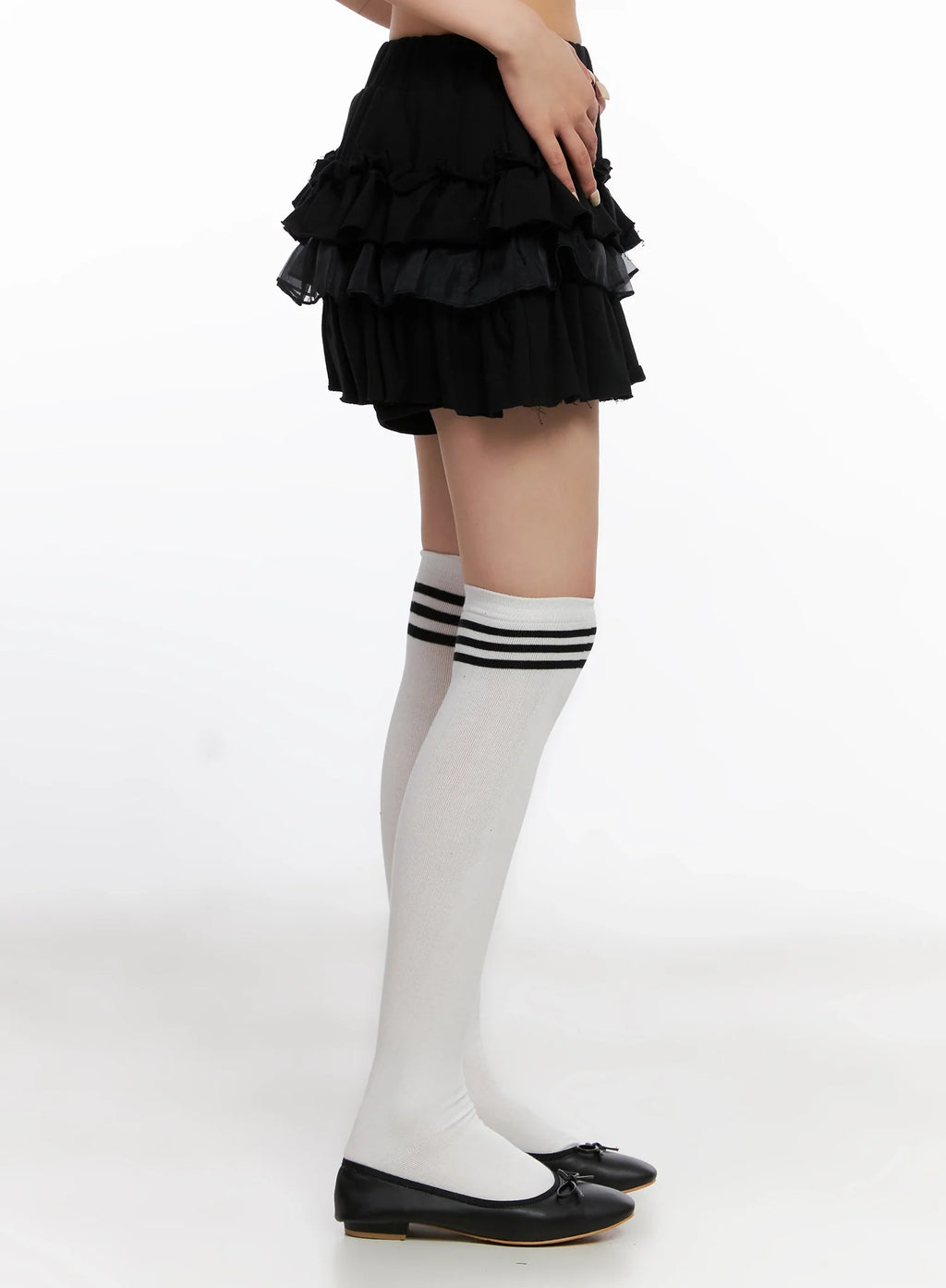 Layered Ruffle Mini Skirt IS508