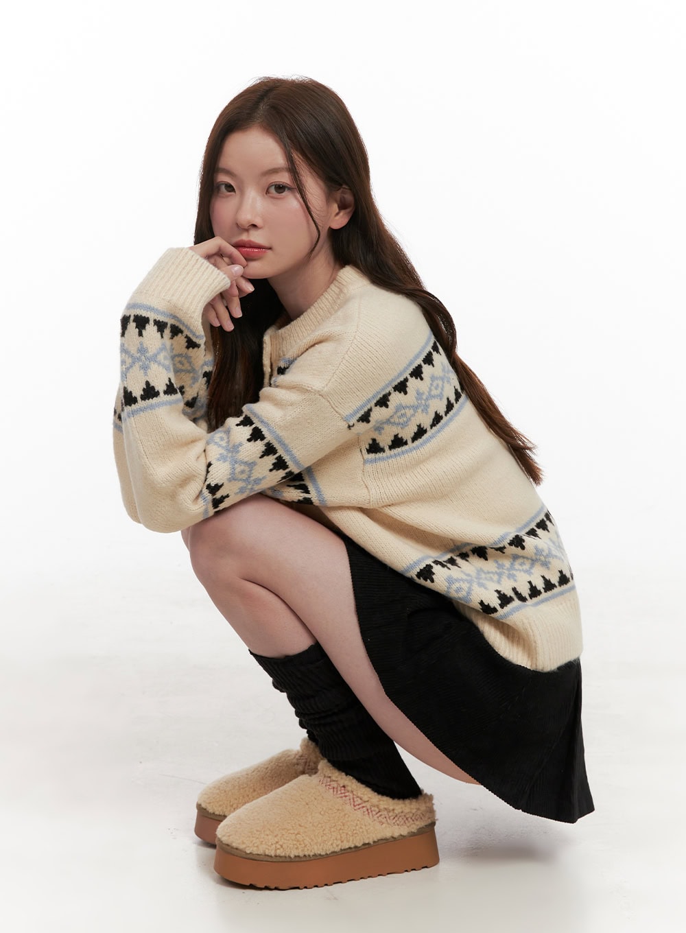 Pleated Corduroy Mini Skirt OD403