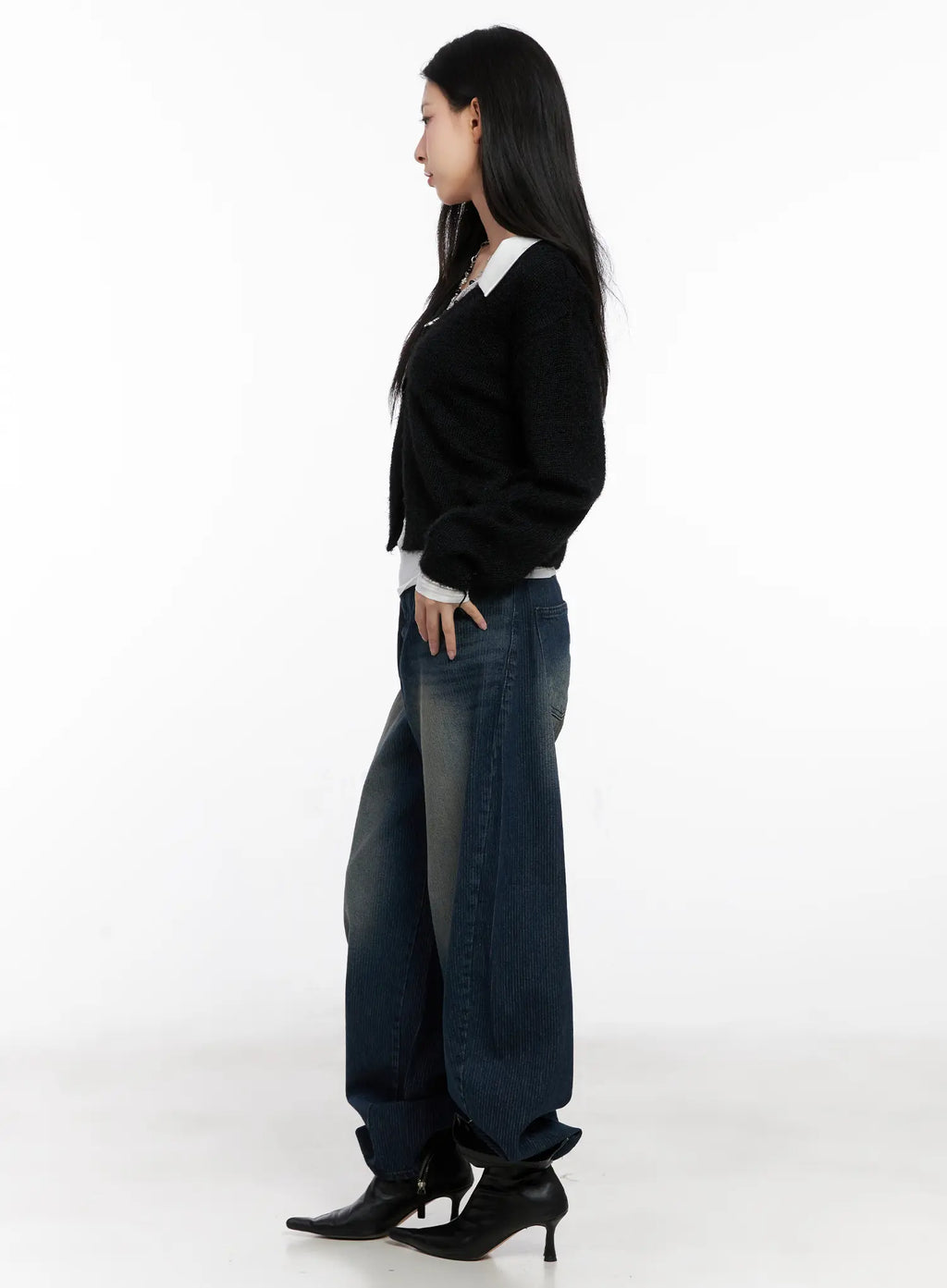 Marlee Corduroy Washed Wide-Leg Jeans CG526