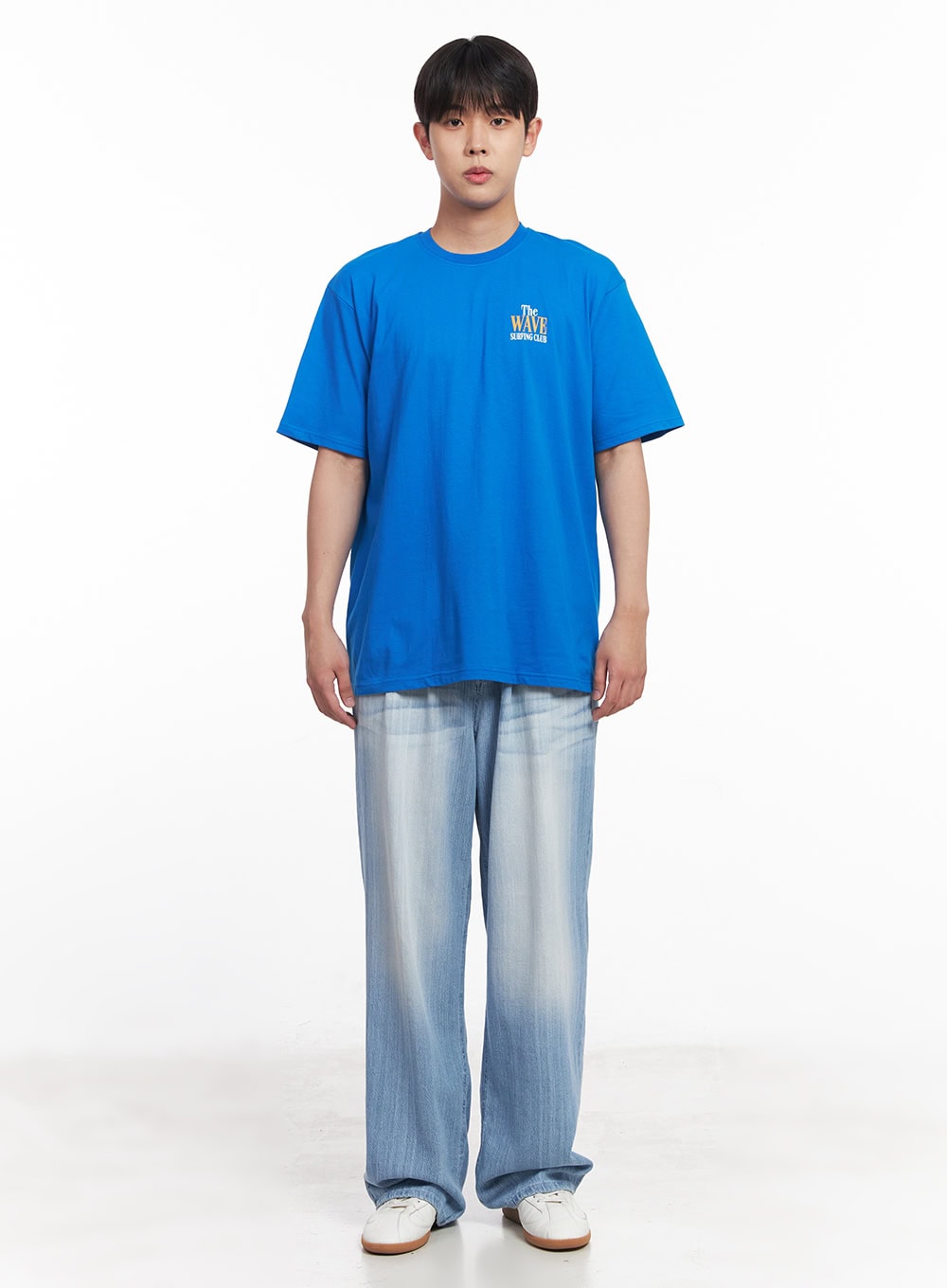 Men's Loose-Fit Wave Graphic T-Shirt IY522