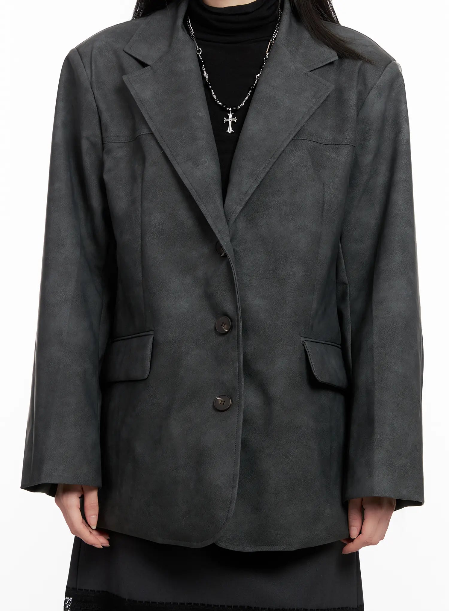 Soft-Brushed Oversized Blazer CG526