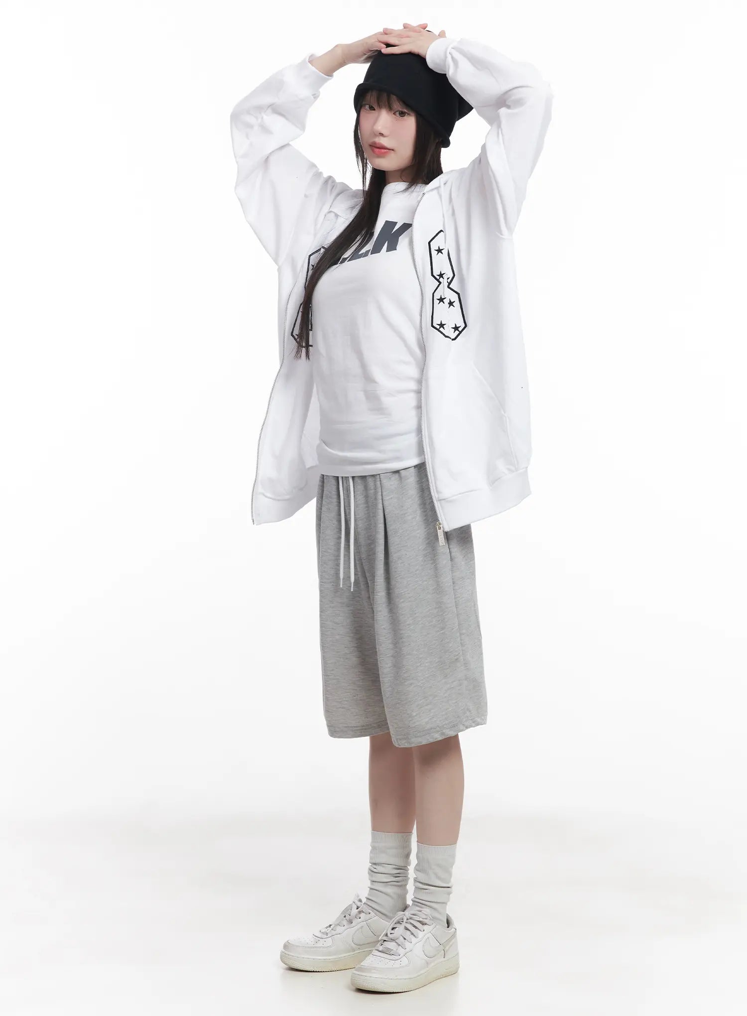 "88" Oversized Zip-Up Hoodie CU519