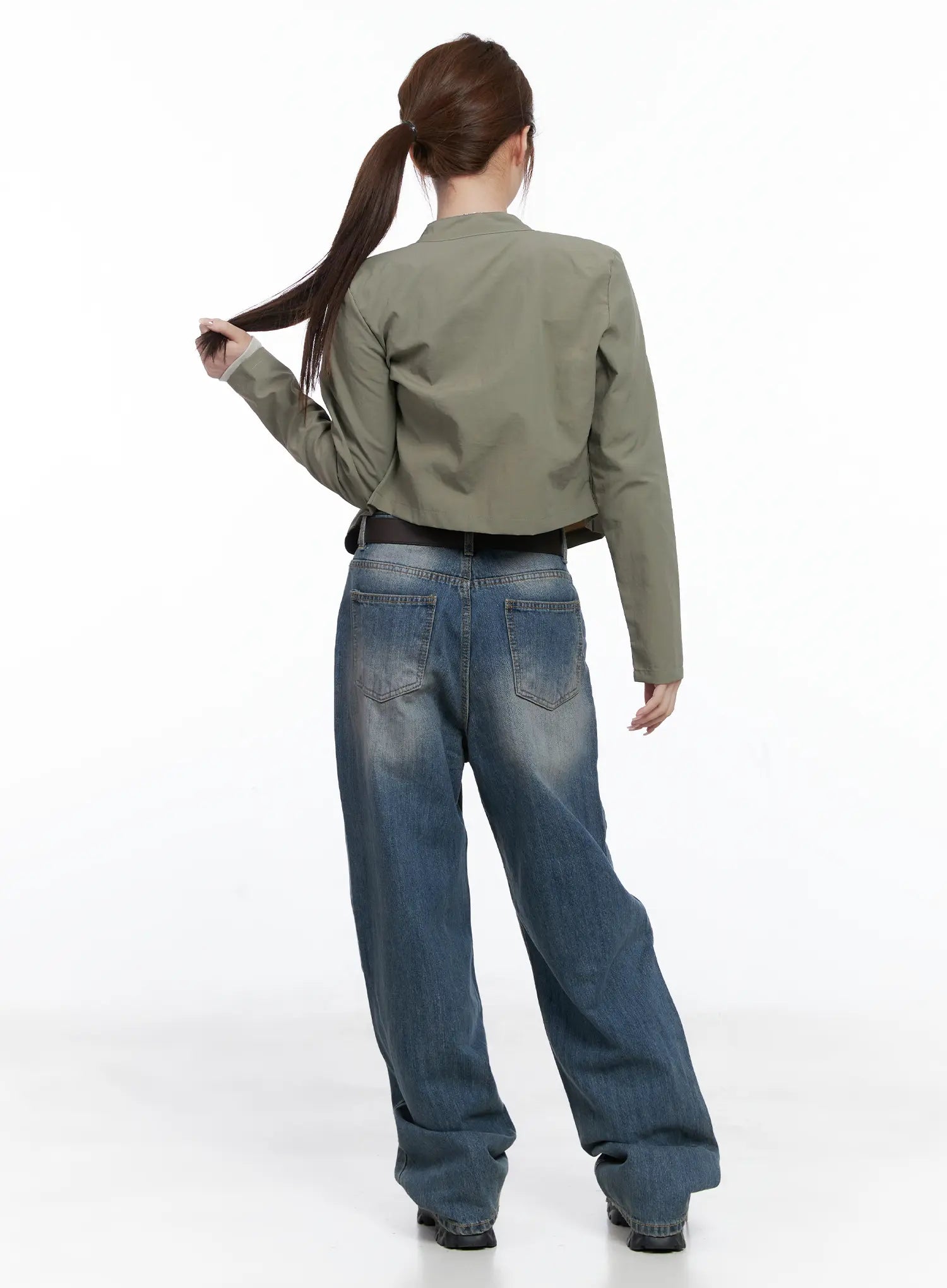 Lala Wide Leg Vintage Washed Jeans CG529