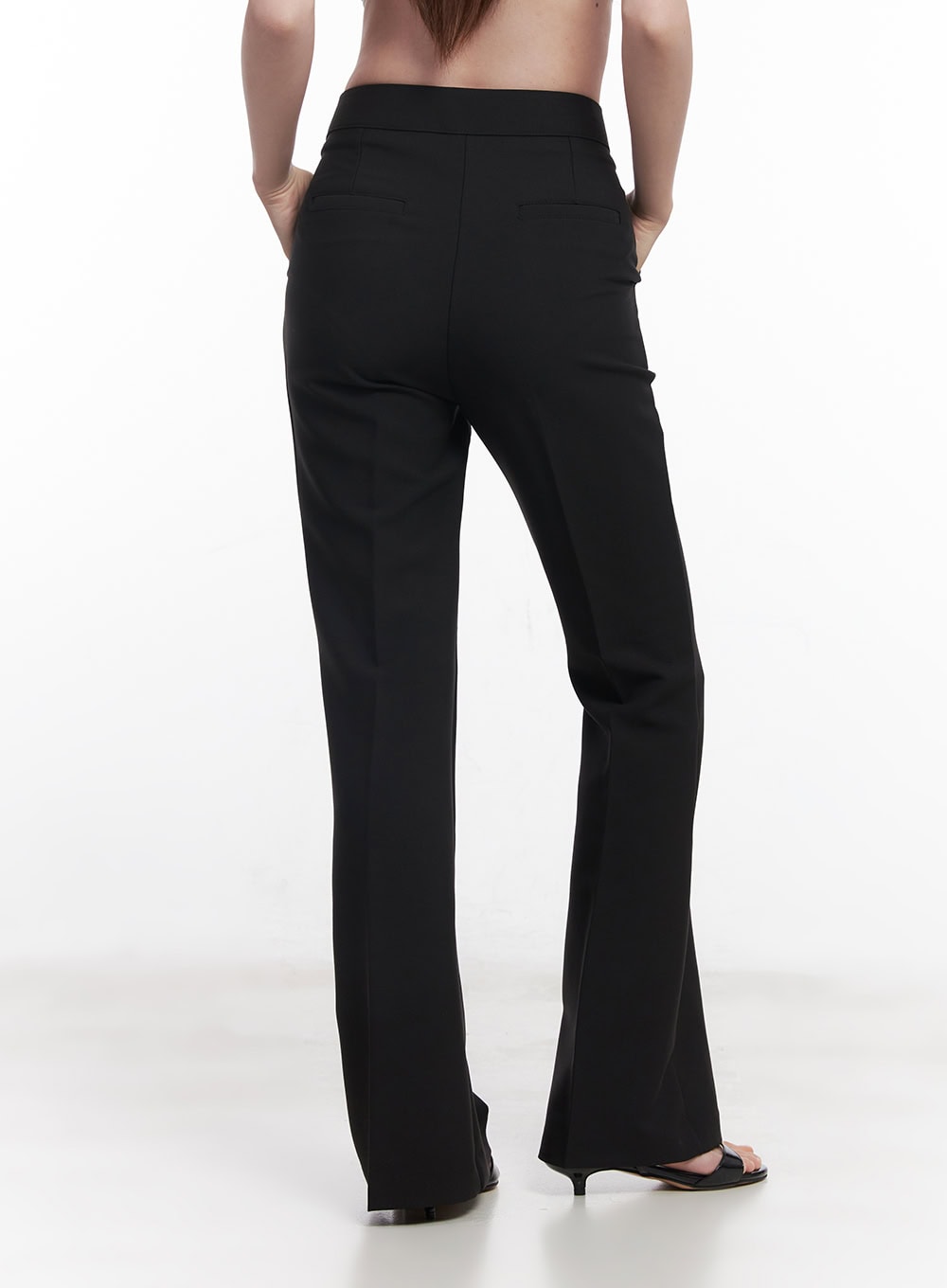 Slim-Fit Flared Trousers CY519