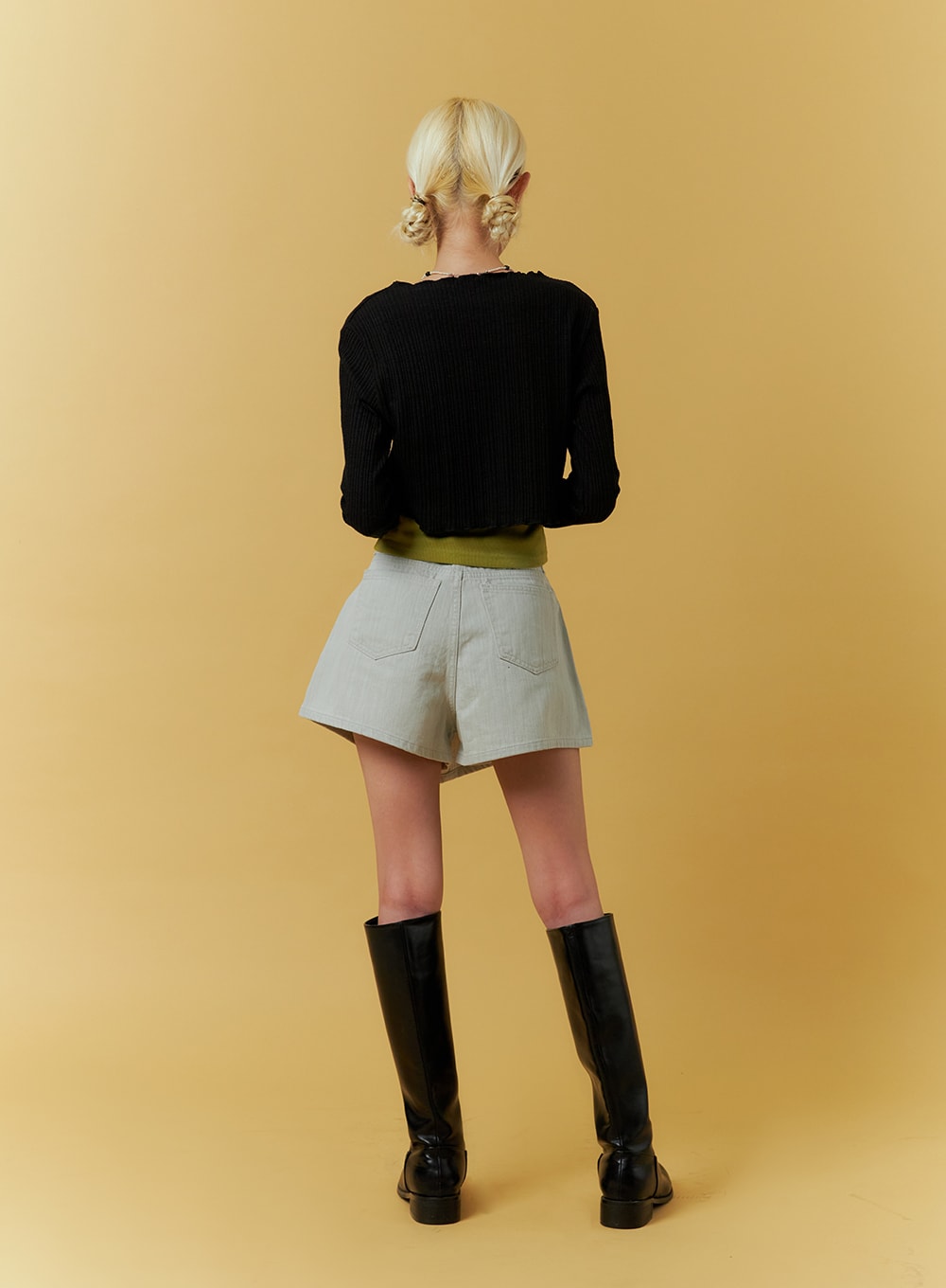 Bowknot Drawstring Bolero Top IF408