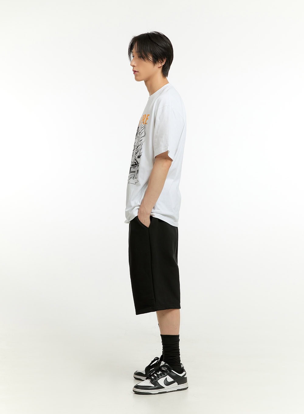 Men's Lettering Cotton T-Shirt IL418