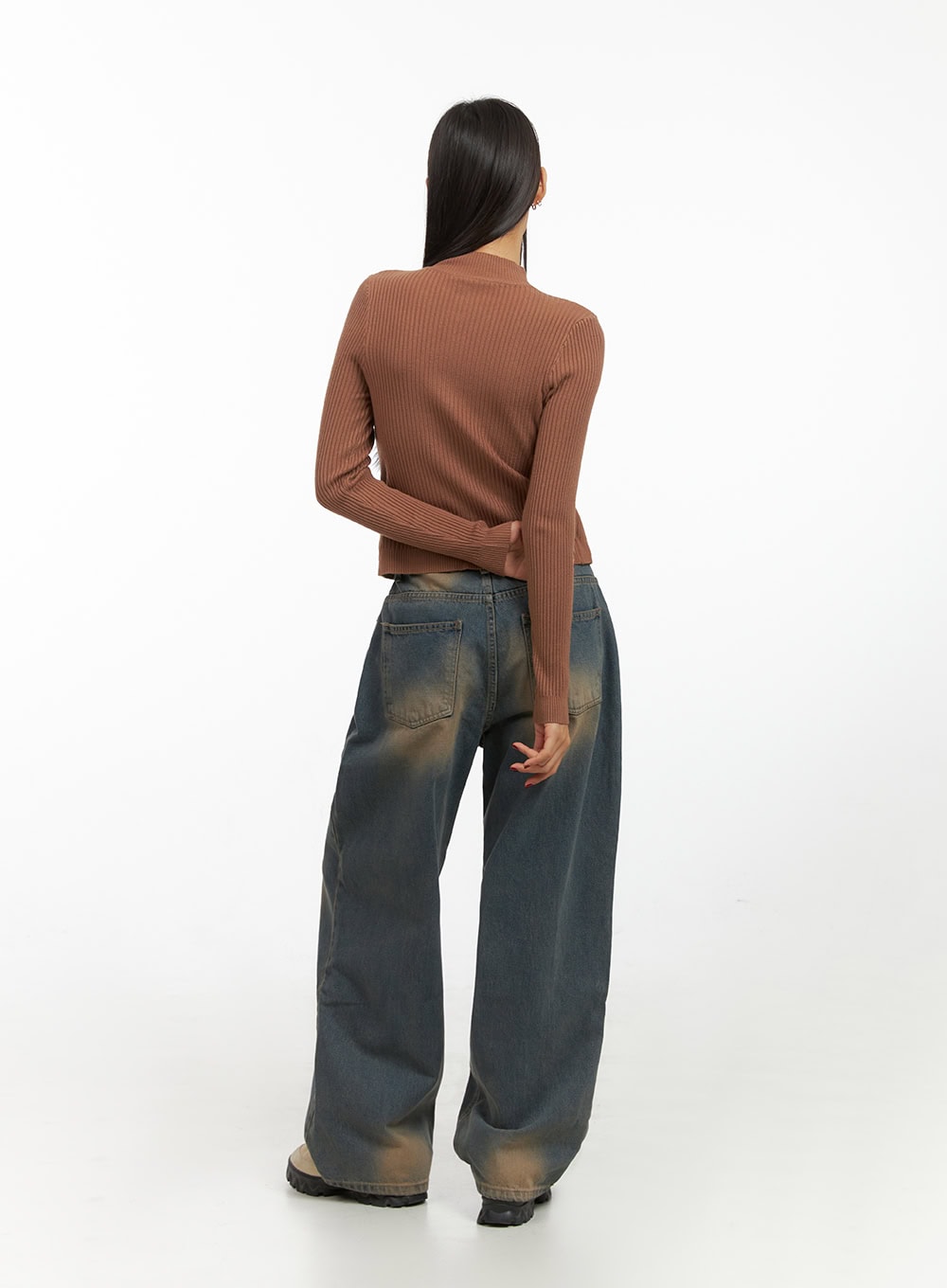 Esme Wide Washed Denim Jeans IS427