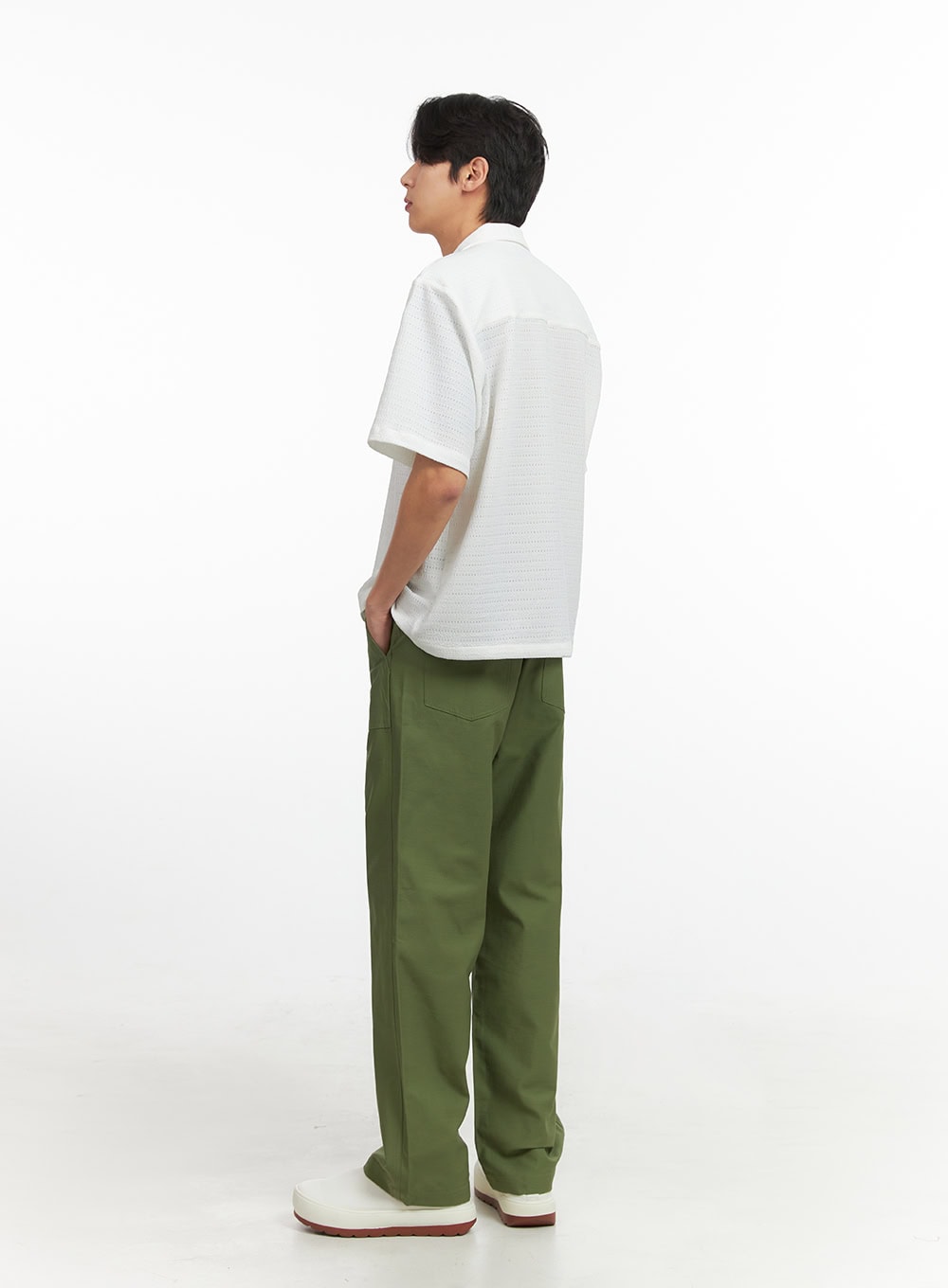 Men's Solid Cotton Pants IY431
