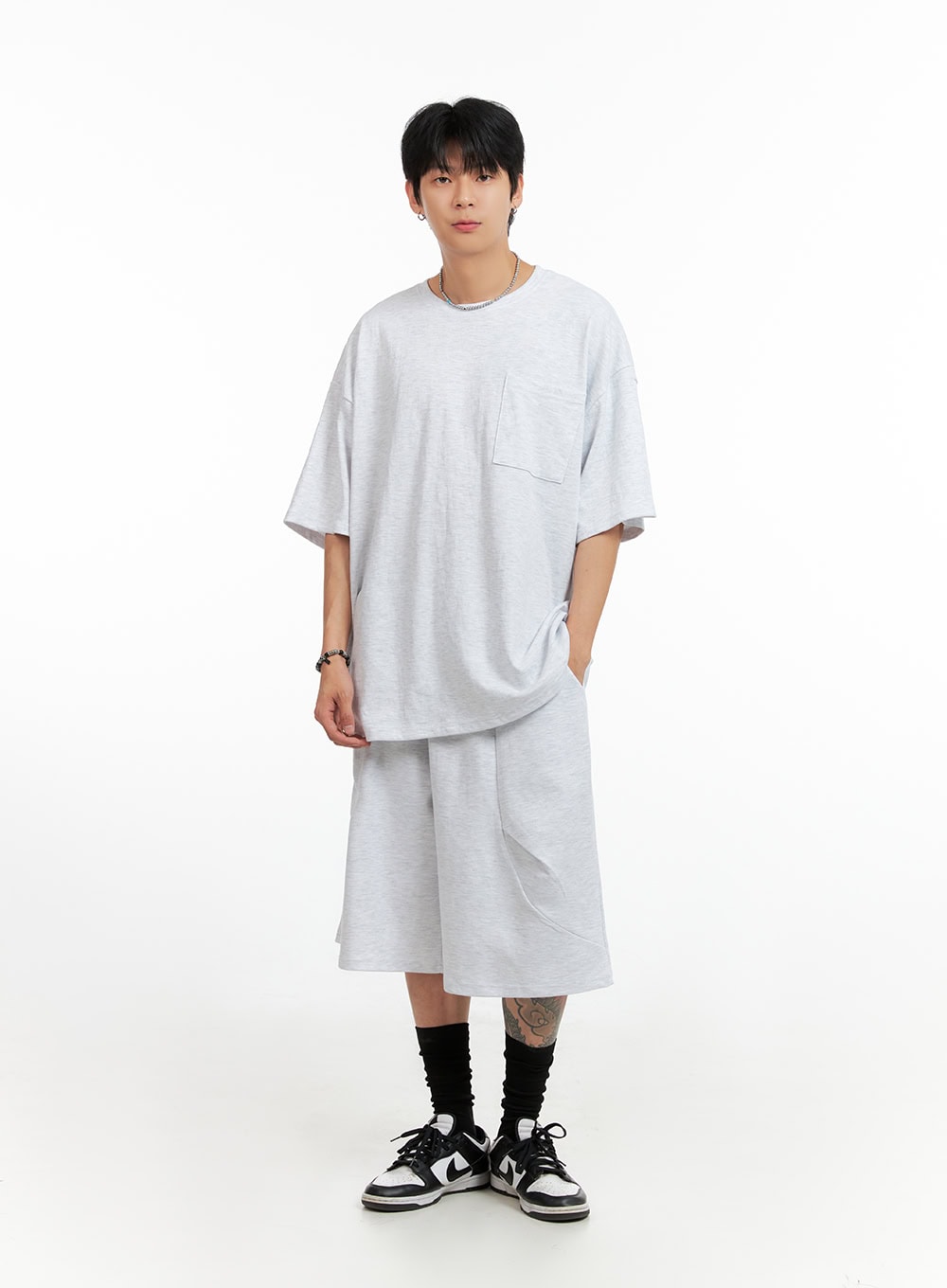 Men's Oversized Cozy Pocket T-Shirt IG402