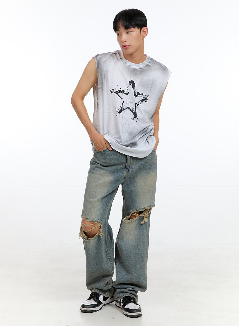 Men's Star Graphic Tank Top IG416