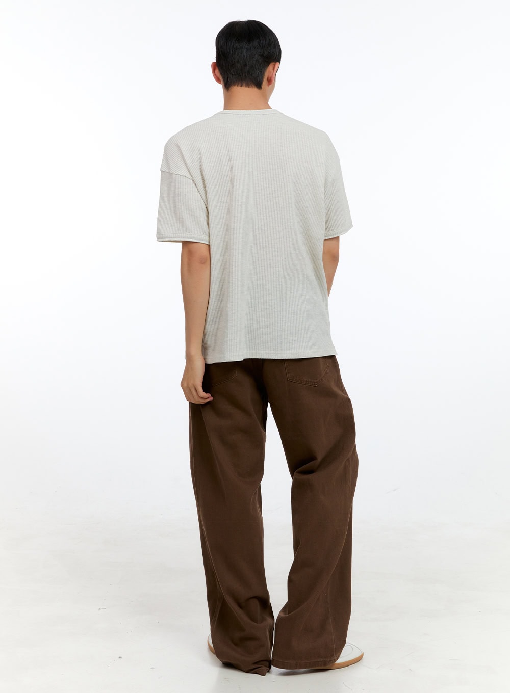 Men's Buttoned Ribbed Cotton Top IG416