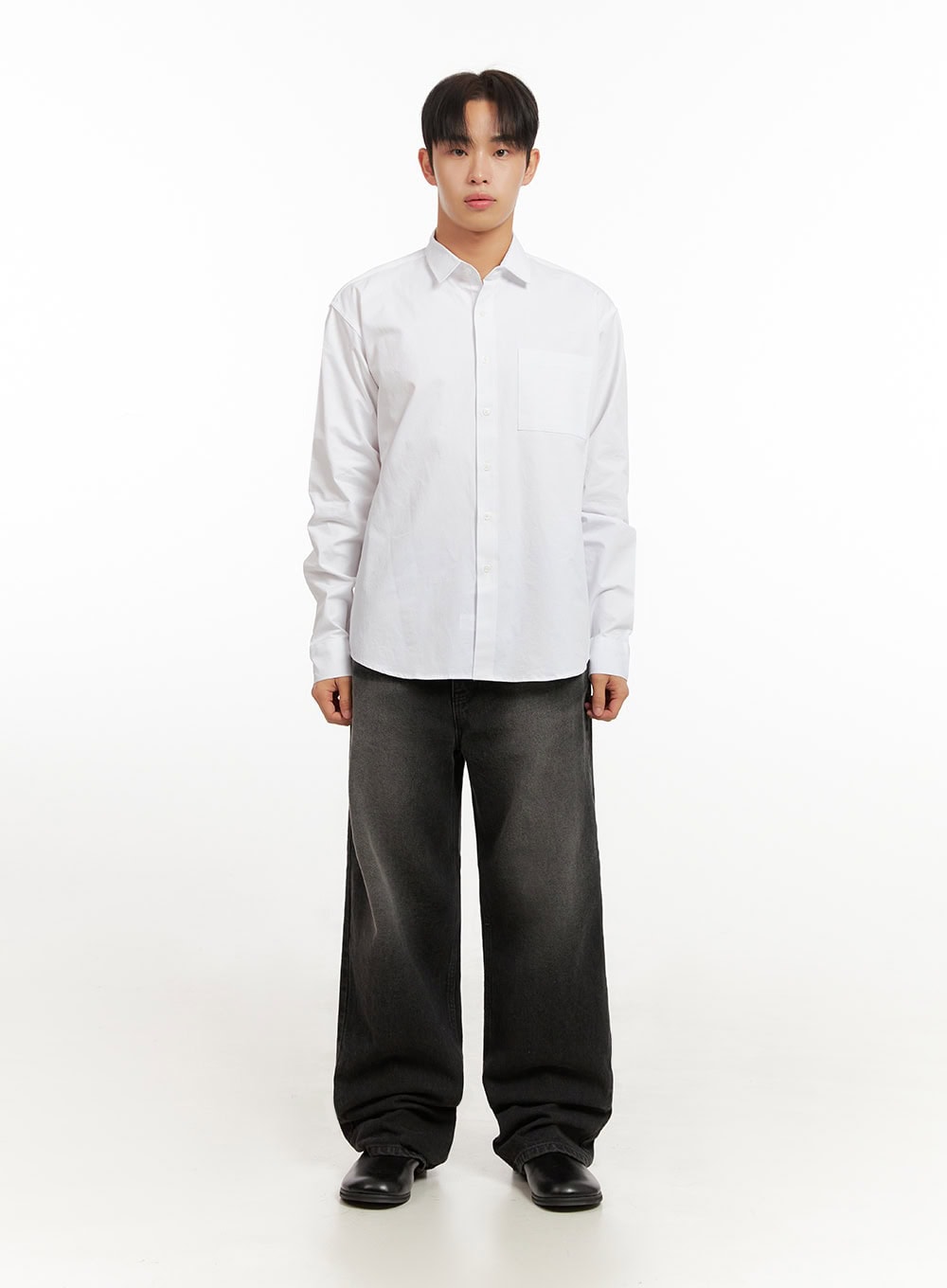 Men's Washed Relaxed-Fit Jeans ID406