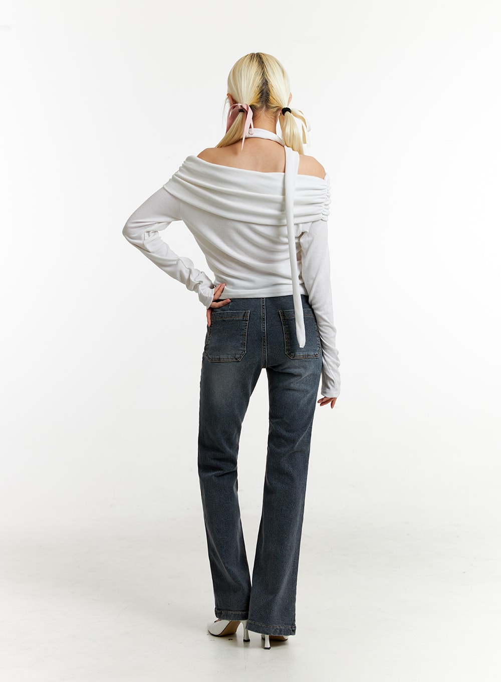 Off Shoulder Top and Scarf Set ID315