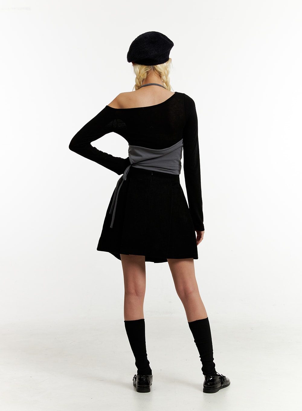 Layered Halter Crop Tee ID315