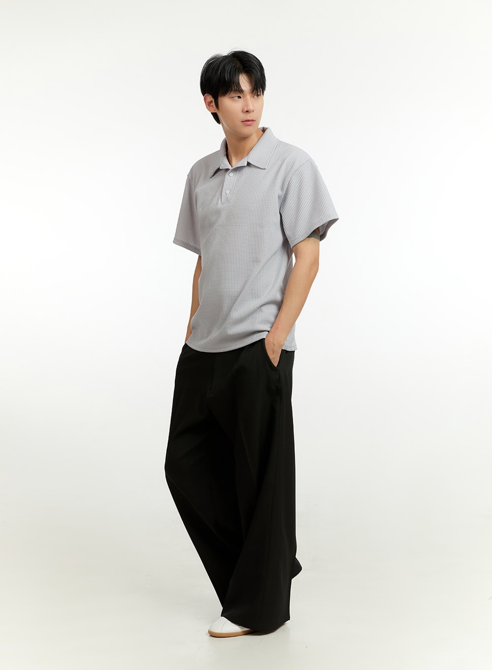 Men's Textured Polo T-Shirt IL412