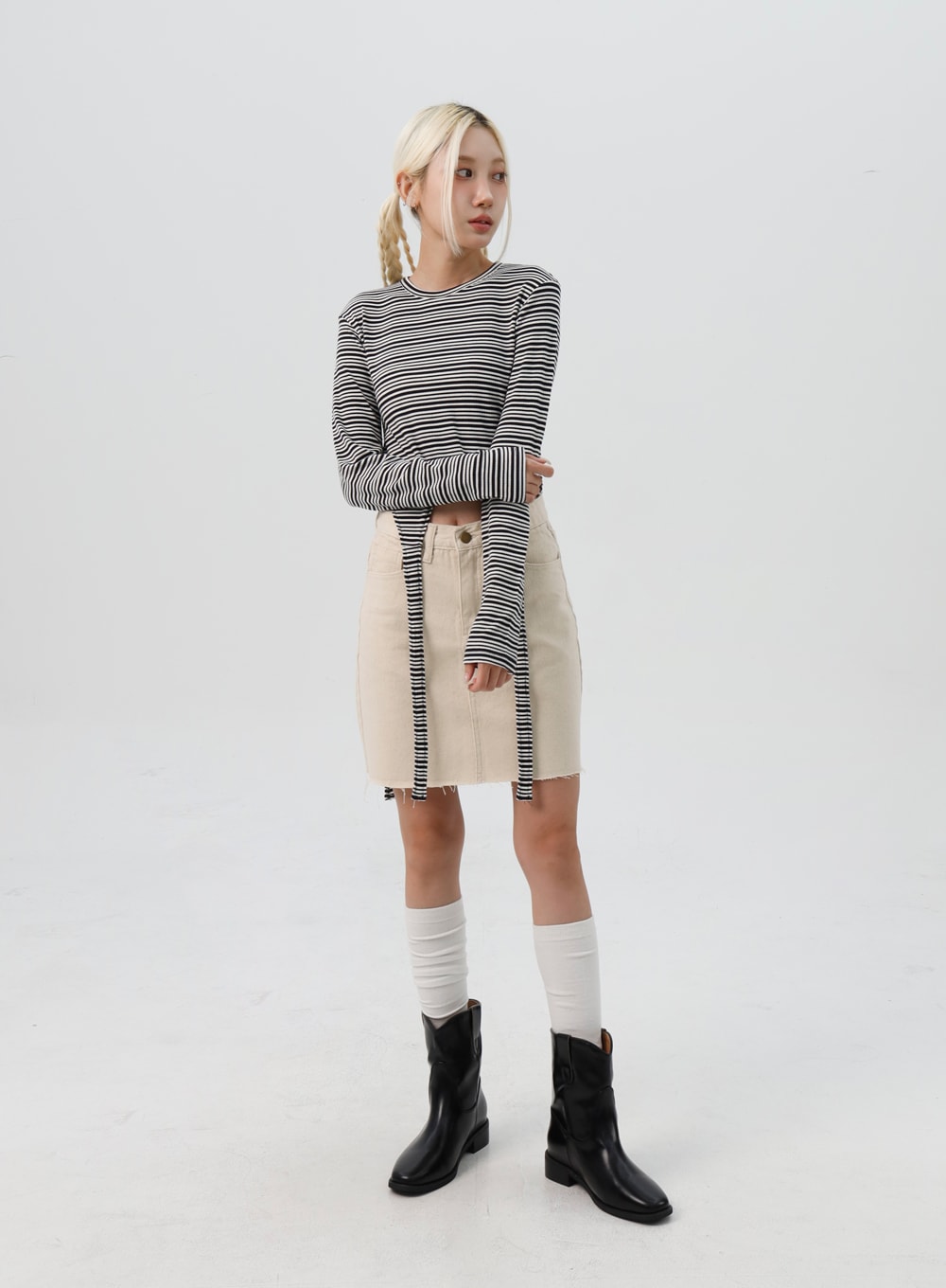 Striped Long Sleeve Top IS307