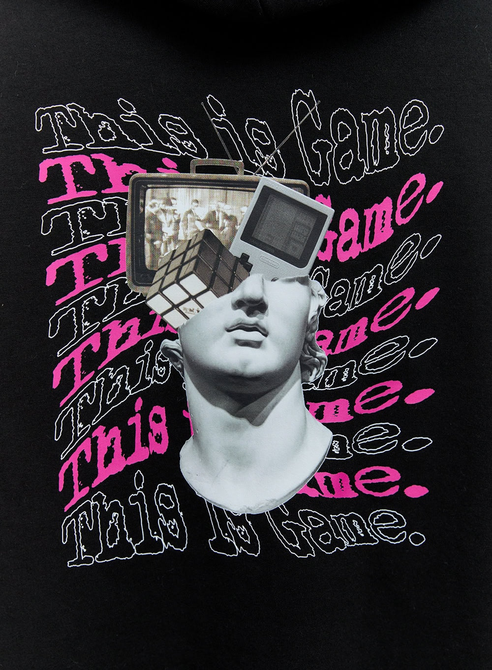 Men's Lettering Oversize Hoodie (Black) IG428