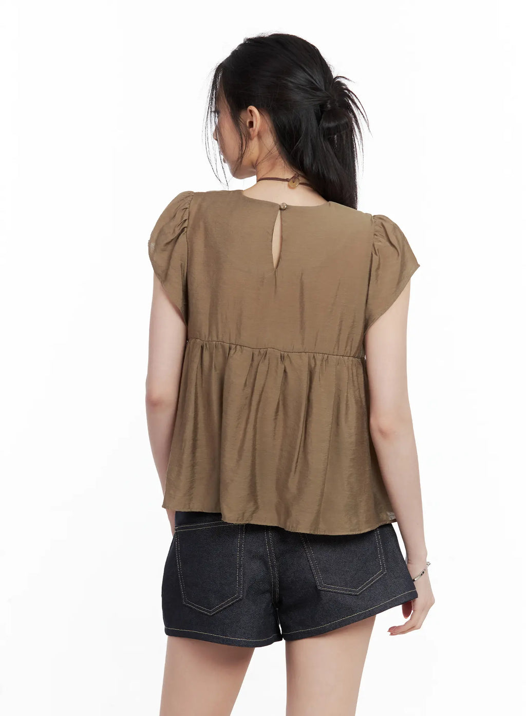 Tiered Puff-Sleeve Blouse CL501