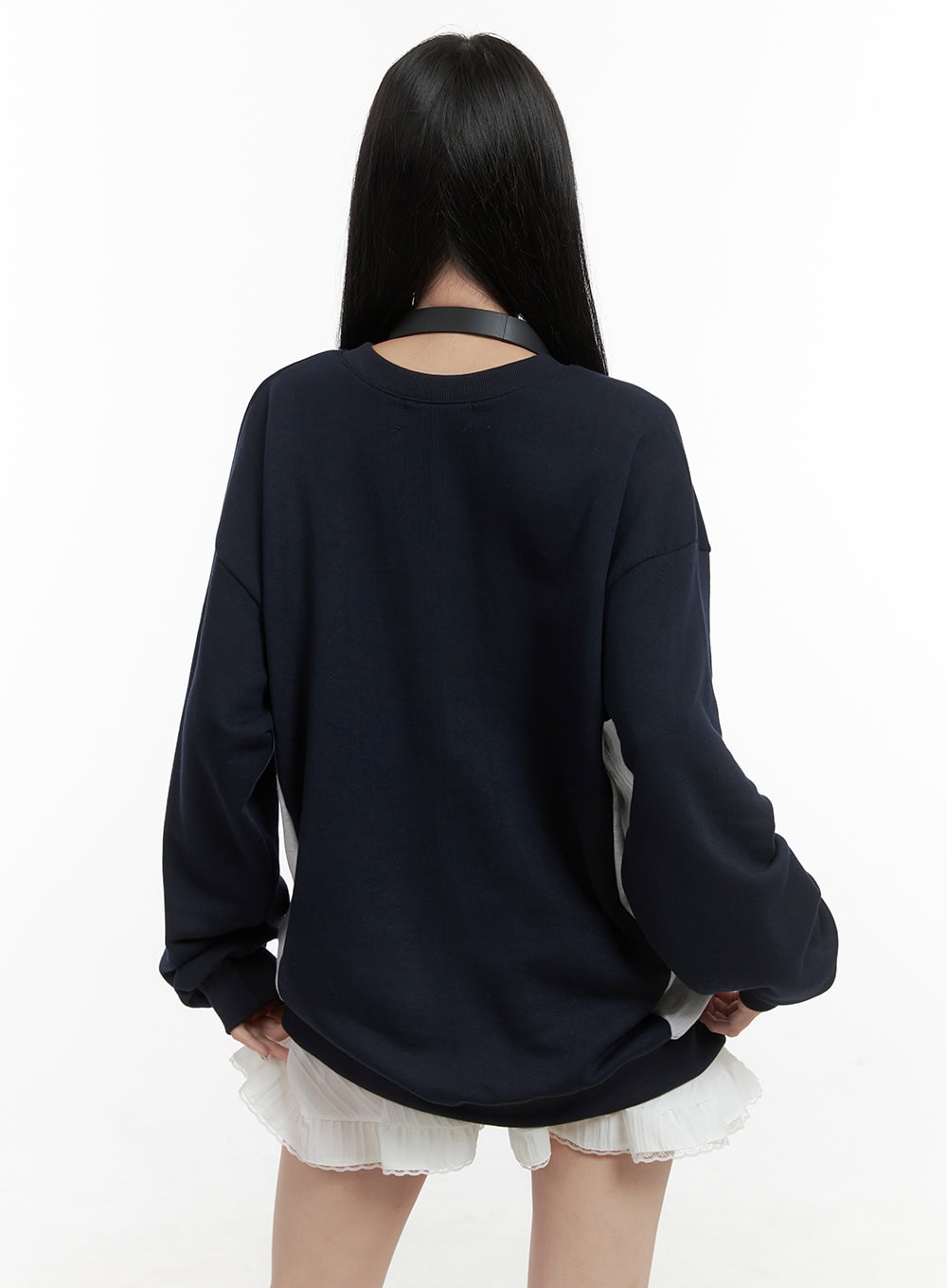 Graphic Lettering Crew Neck Sweatshirt OS410