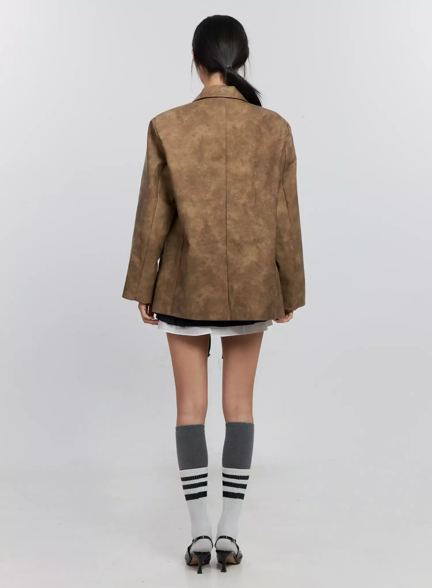 Matte Faux-Leather Jacket IS516