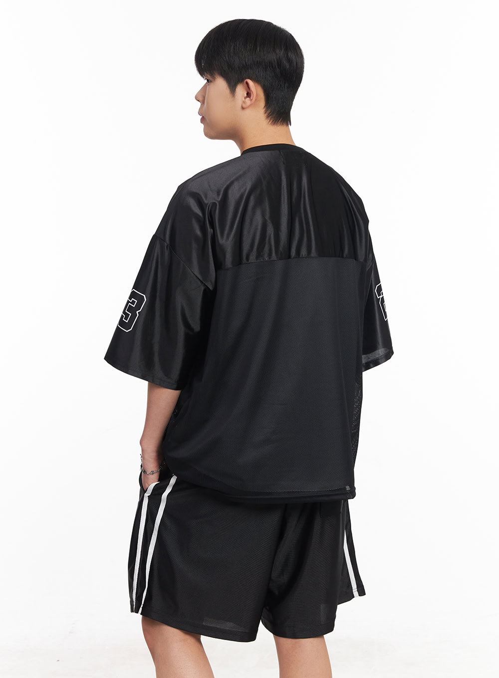 Men's Mesh V-Neck Jersey T-Shirt IA525