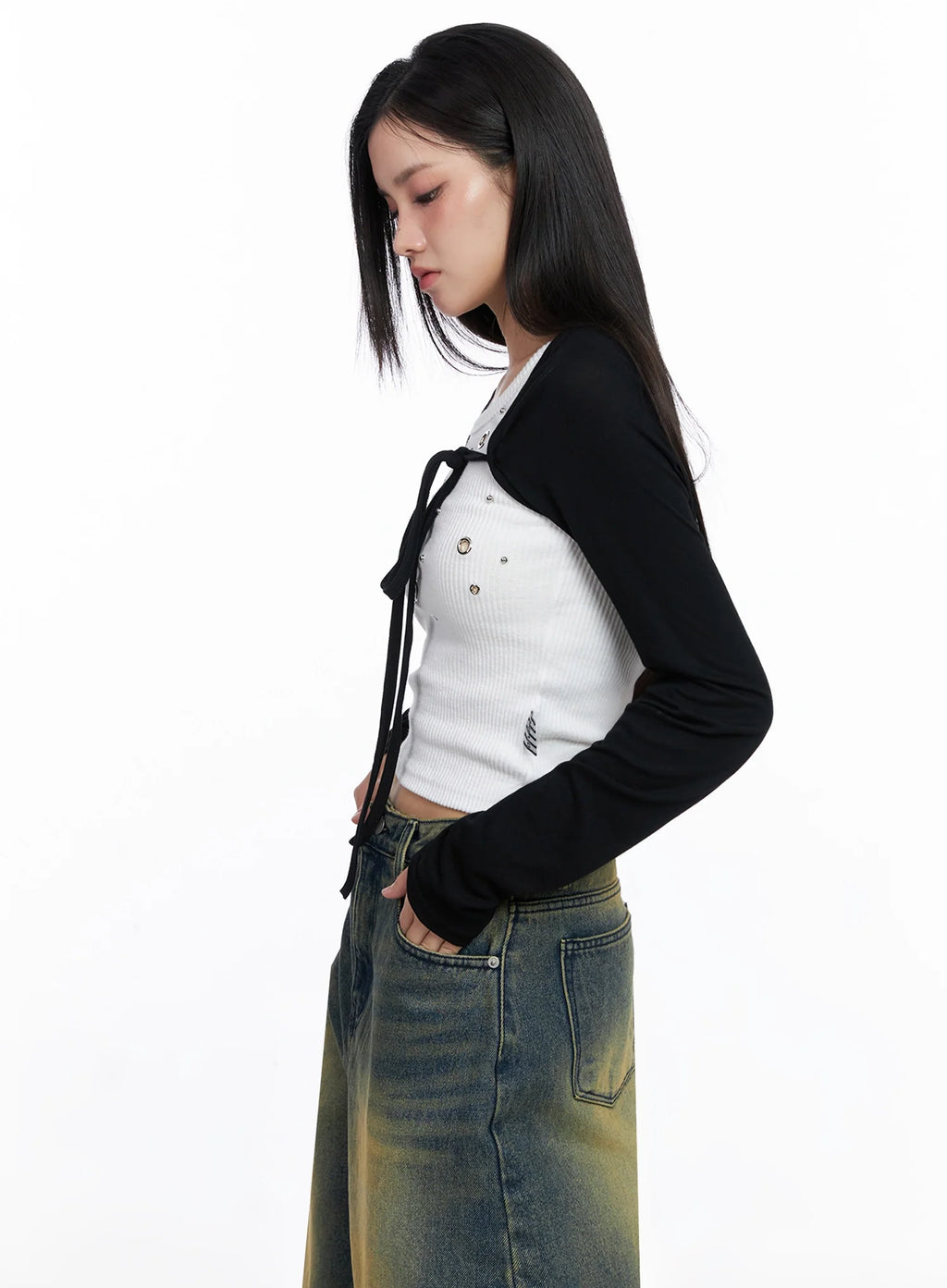 Slim-Fit Cropped Bolero IS525