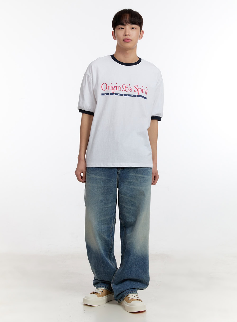 Men's Washed Baggy Jeans IA504