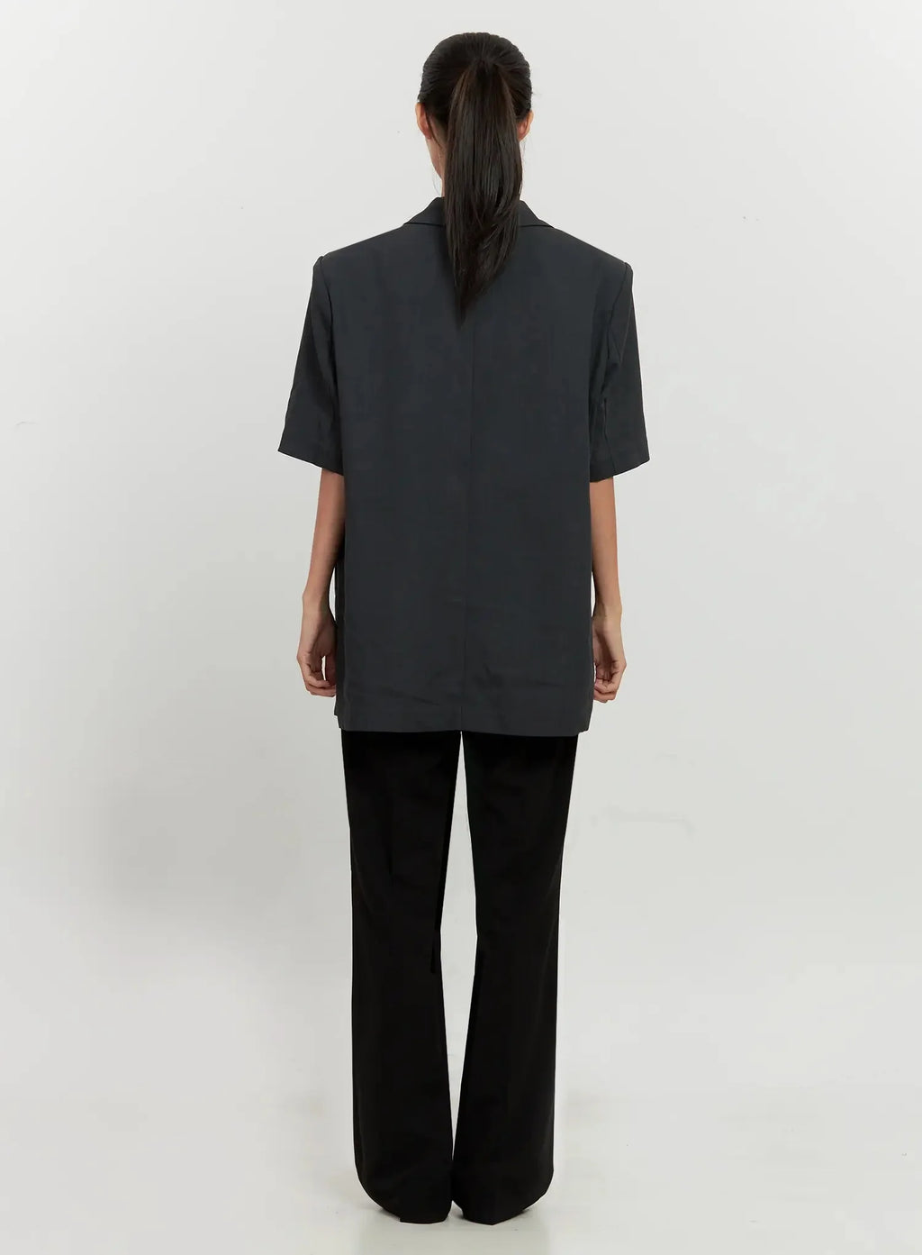 Boxy Short-Sleeve Blazer IL528