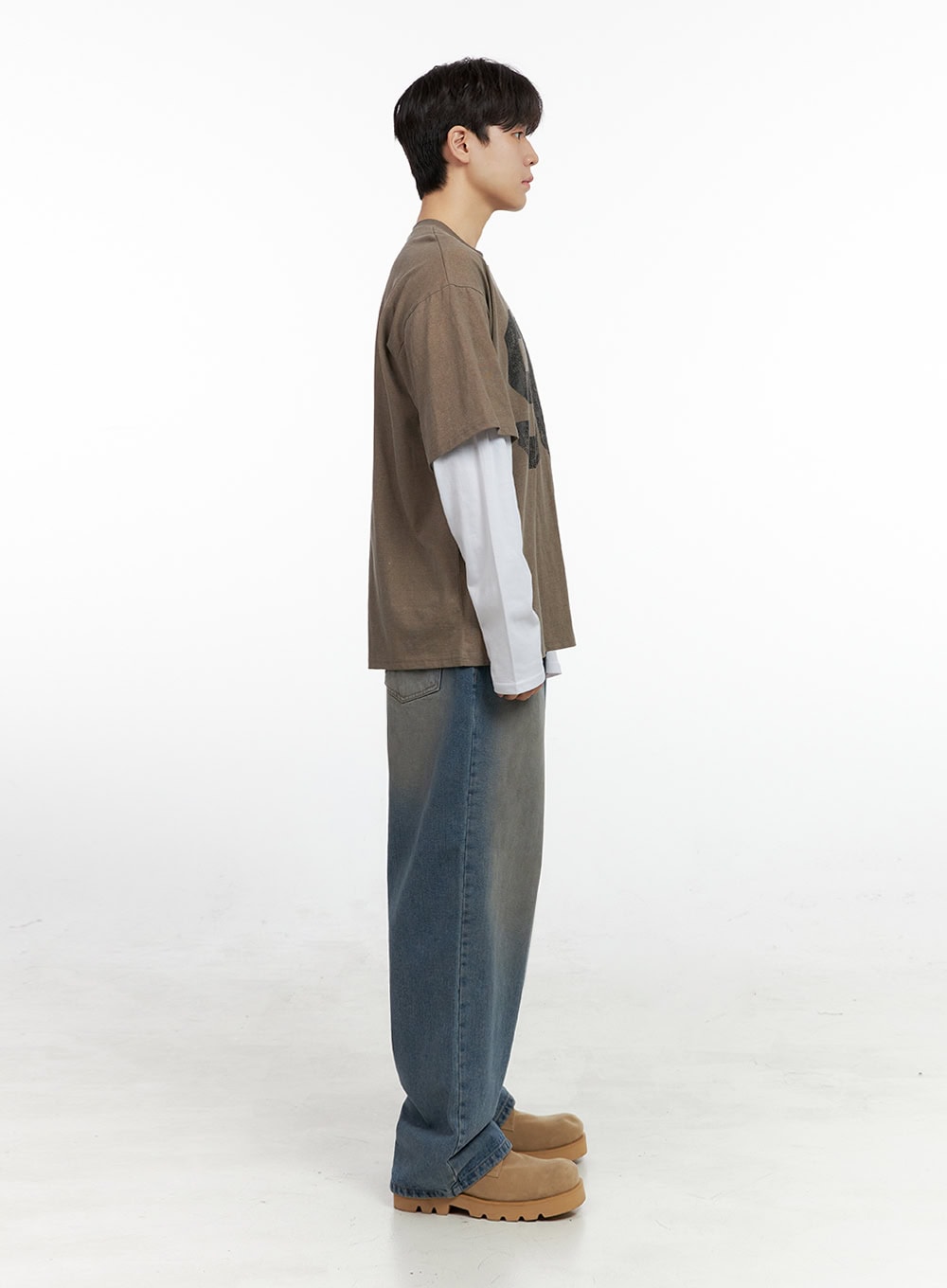 Men's Oversize Fit Round Neck Cotton Tee IN422