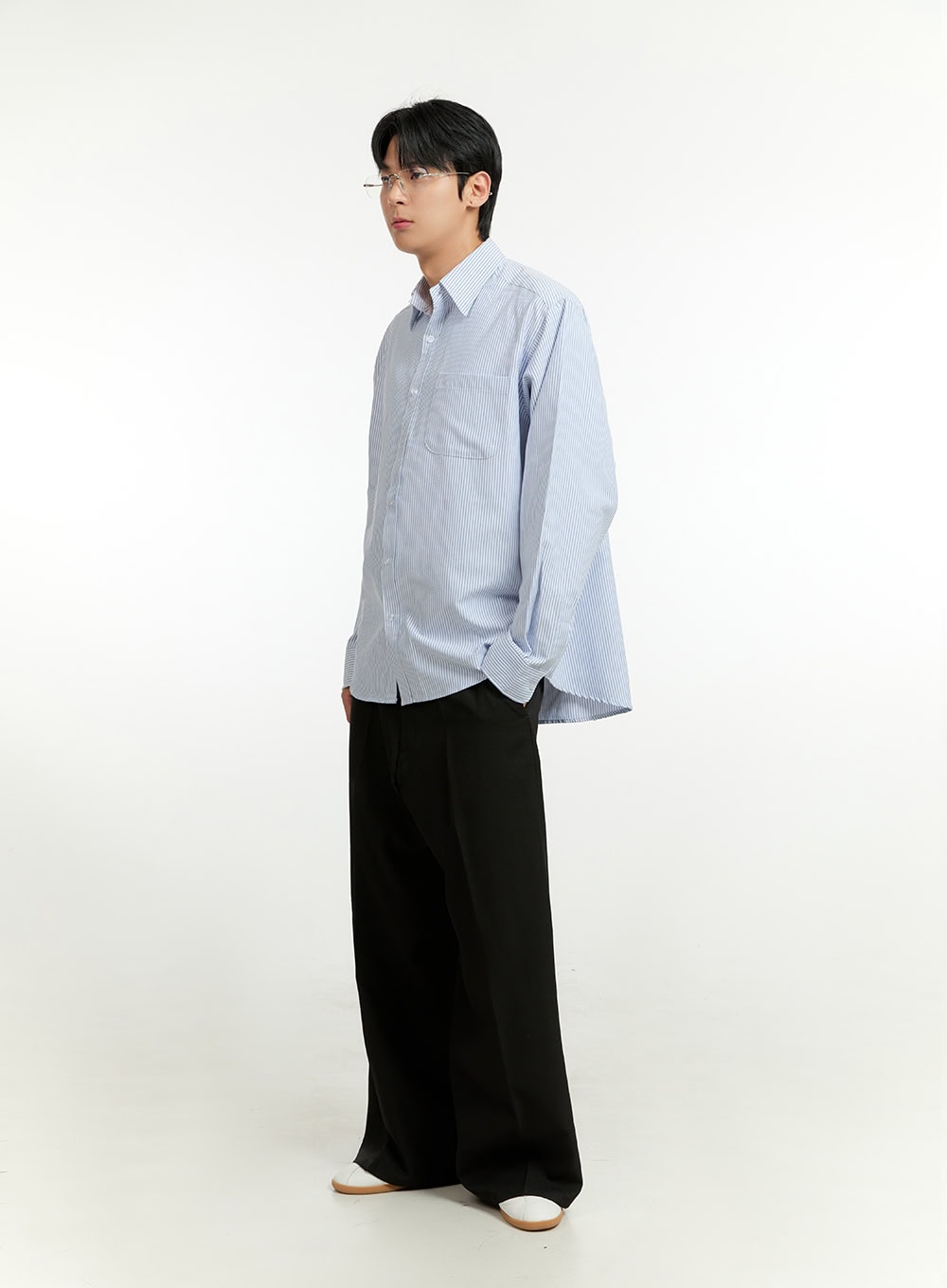 Men's Stripe Buttoned Shirt IL412