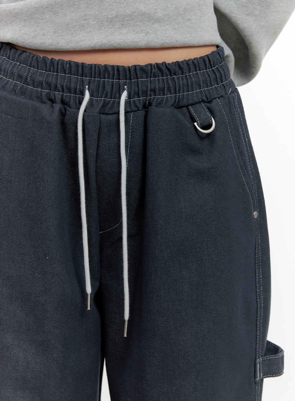 Non-Fade Wide-Leg Denim Trousers CN412