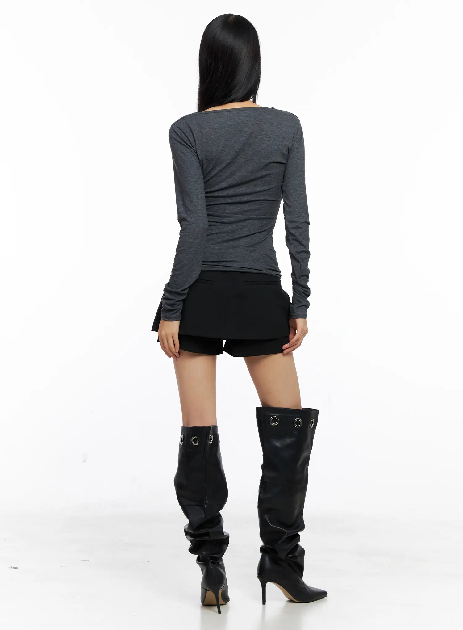Basic Loose-Fit Mini Skorts CS509