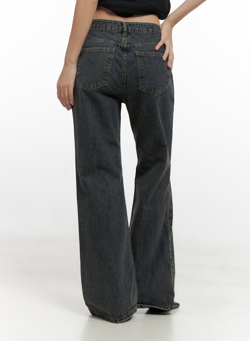 Trina Washed Cotton Flared Jeans CN419