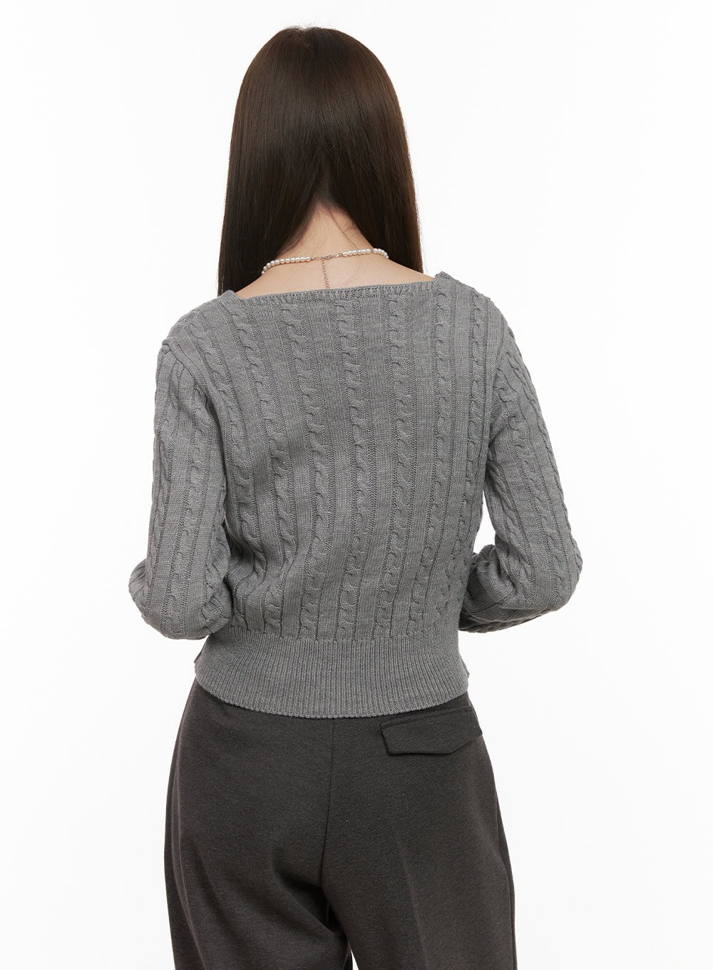 Cable Knit Button Detail Sweater OD412