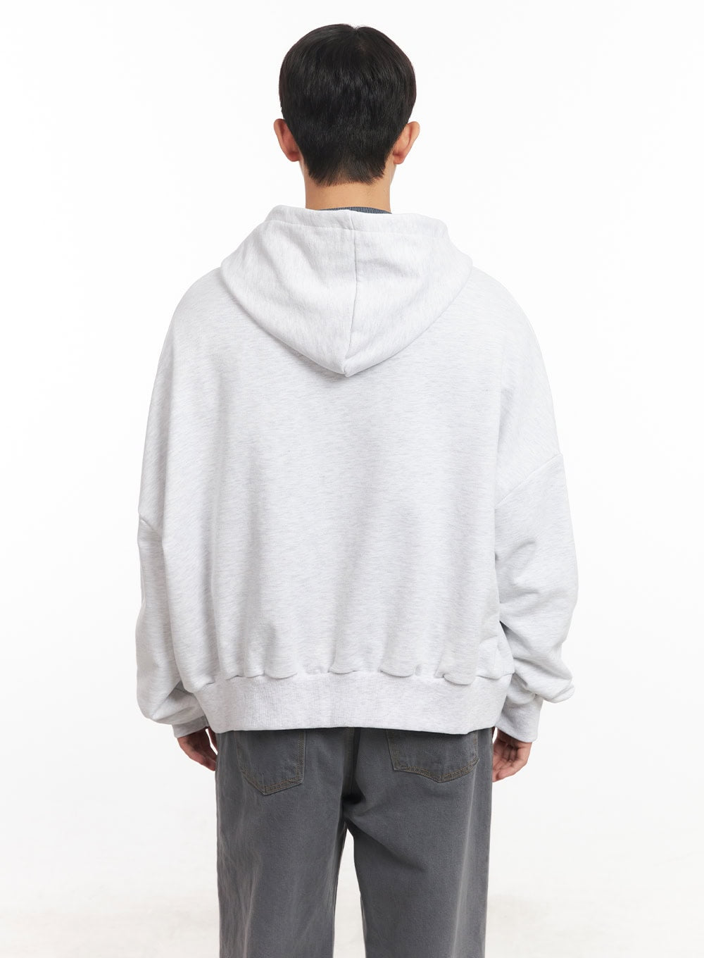 Men's Oversize Zip-Up Hooded Jacket IM527