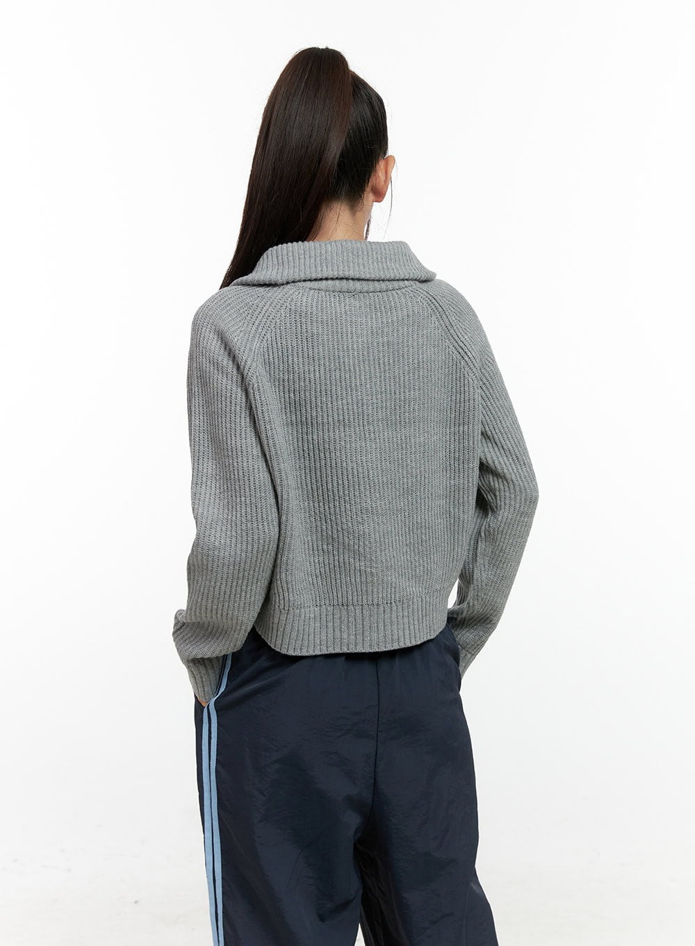 Two-Way Zip Knit Sweater CN412