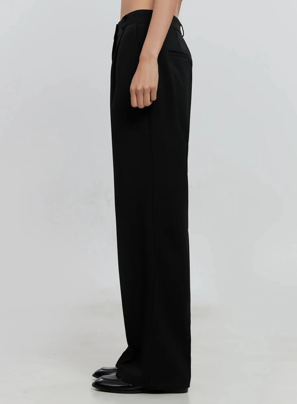 Pintuck Wide-Leg Slacks IS516
