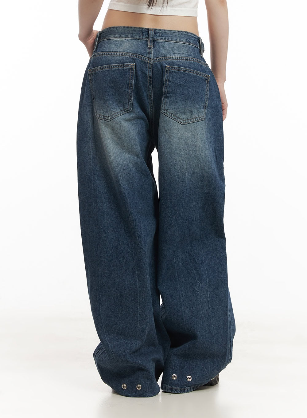 Bri Oversized Buttoned Baggy Jeans CF518