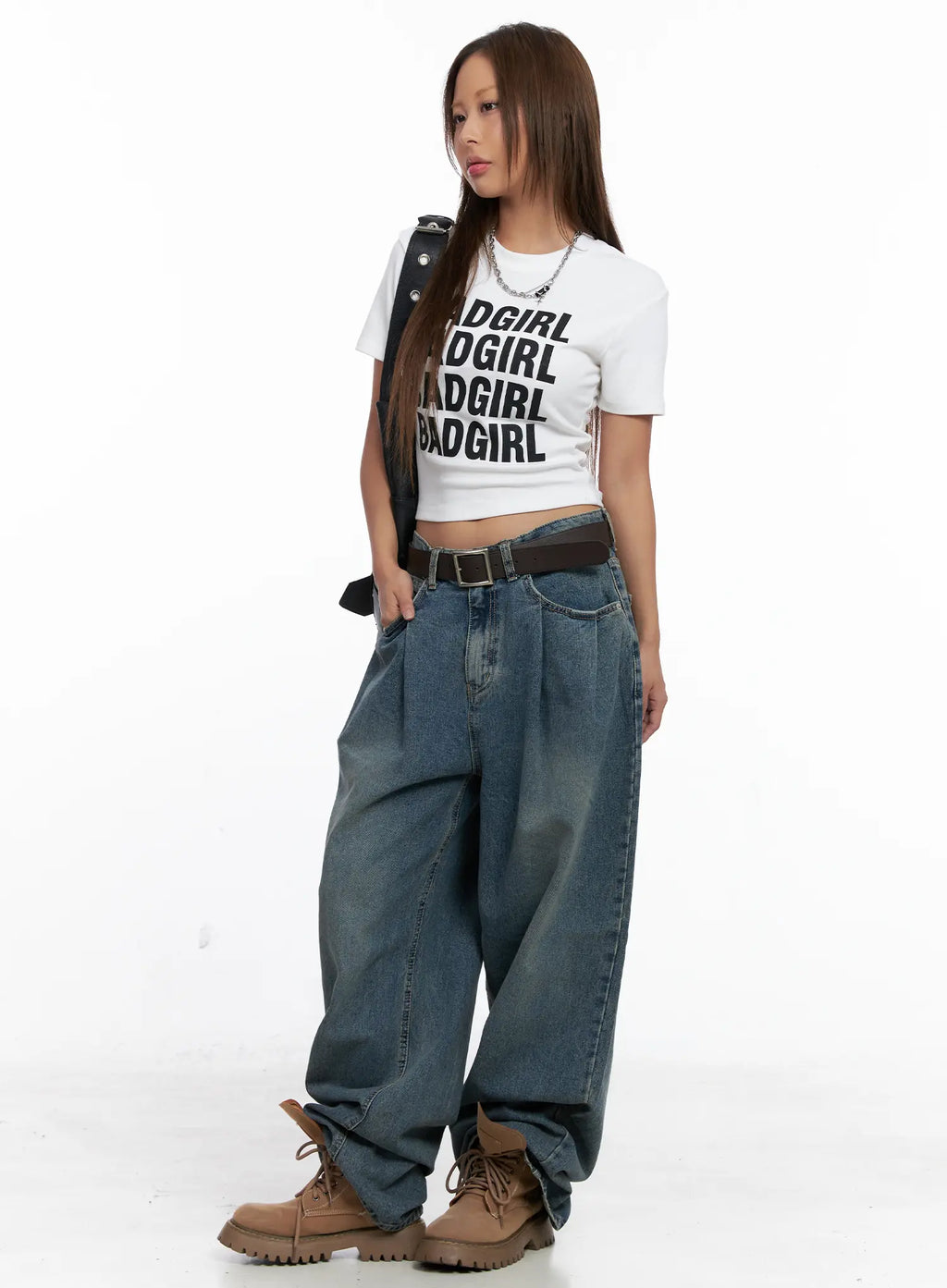 Badgirl Graphic Crop Top Tee CS524