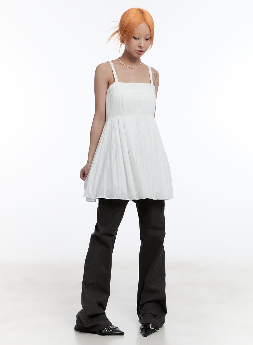 Cargo Cotton Bootcut Pants CY530