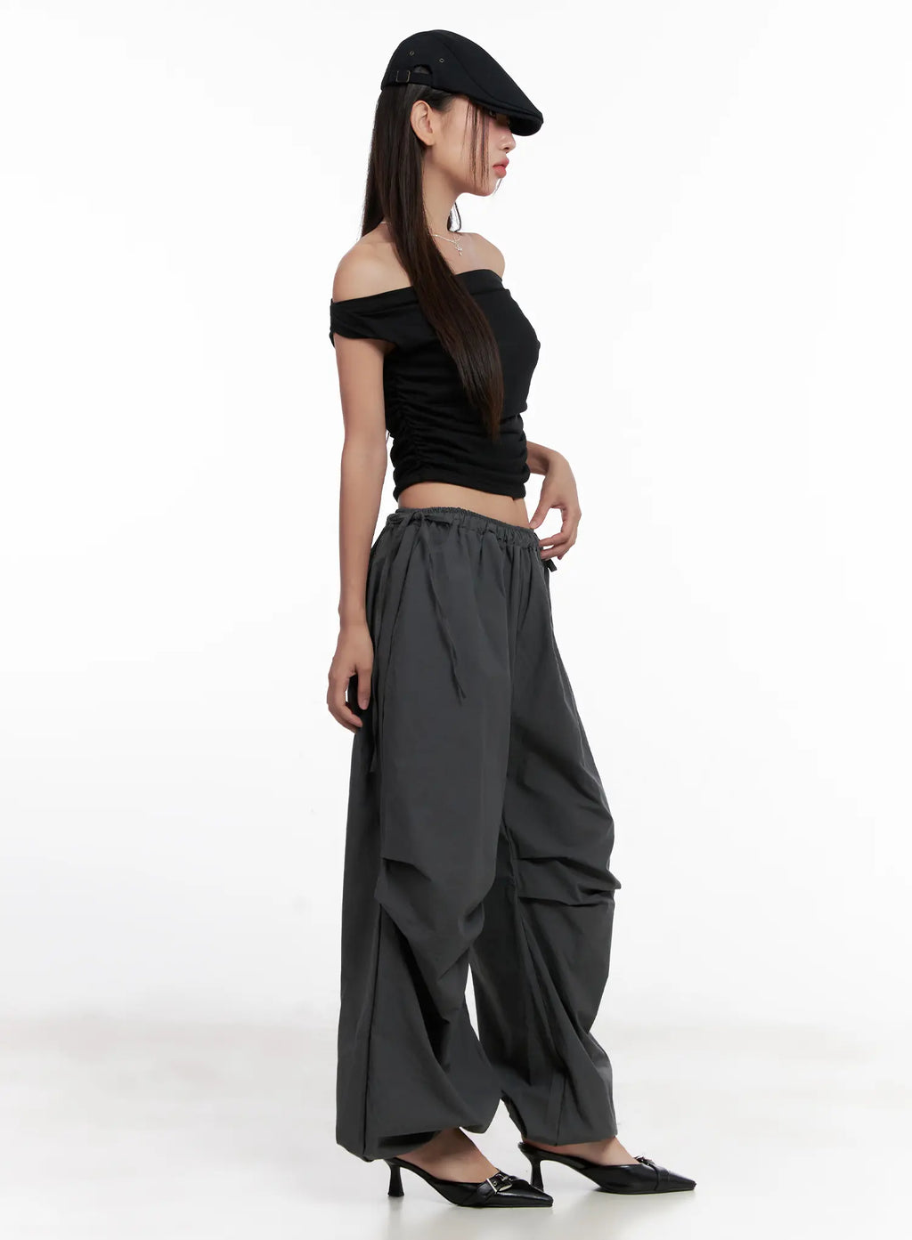 Pleated Wide-Leg Joggers CL518