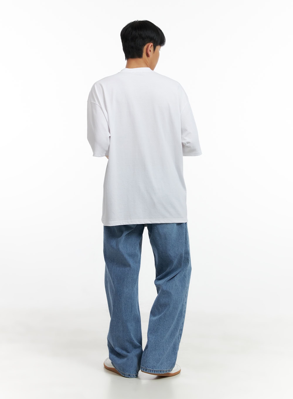 Men's Pintuck Washed Wide Fit Jeans CL429