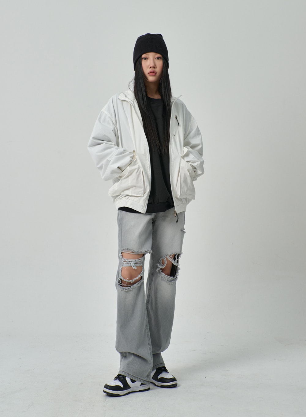 Oversized Zip-Up Jacket IF316