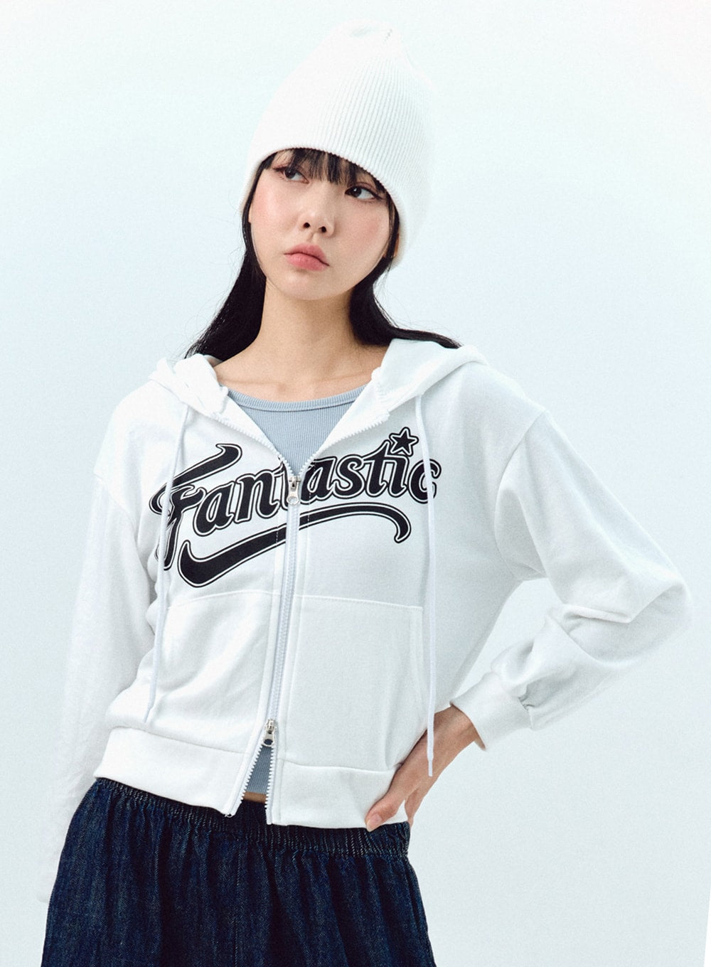 Graphic Zip-Up Hoodie IG303