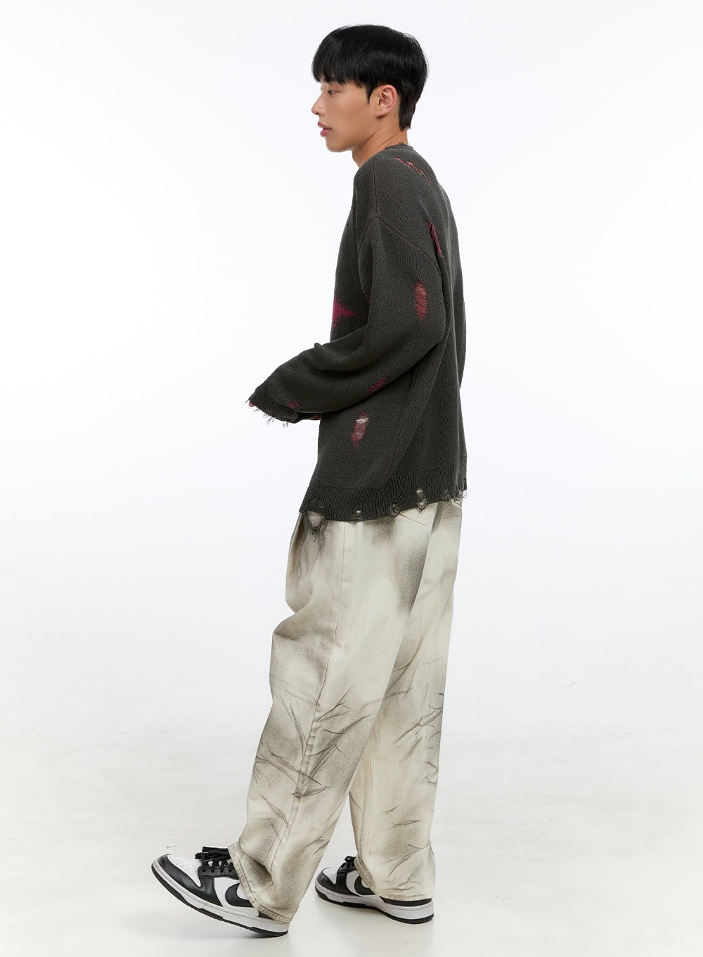 Men's Acubi Pintuck Washed Baggy Pants IG421