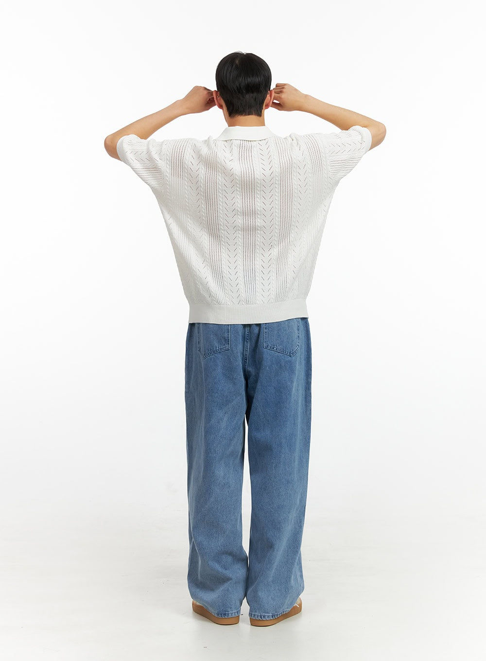 Men's Cotton Buttoned Collar T-Shirt IU412