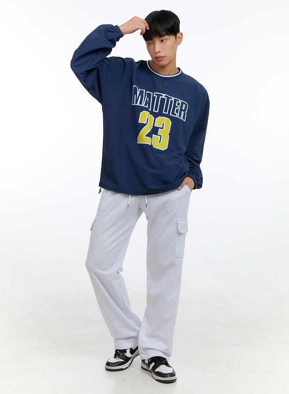 Men's Lettering Round Neck Sweatshirt IG421