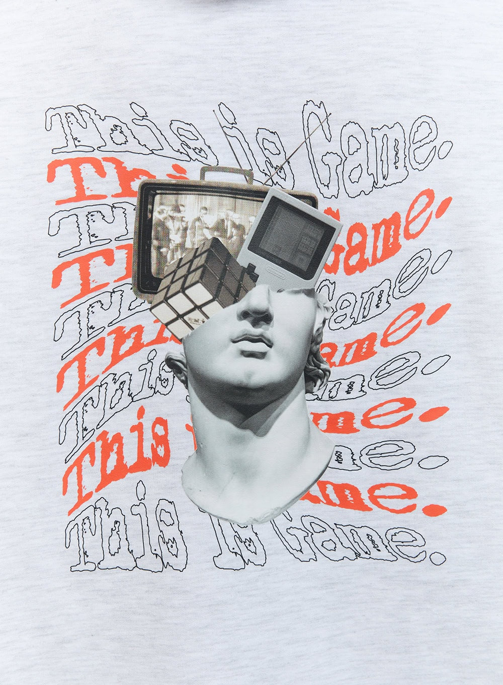 Men's Lettering Oversize Hoodie (White) IG428