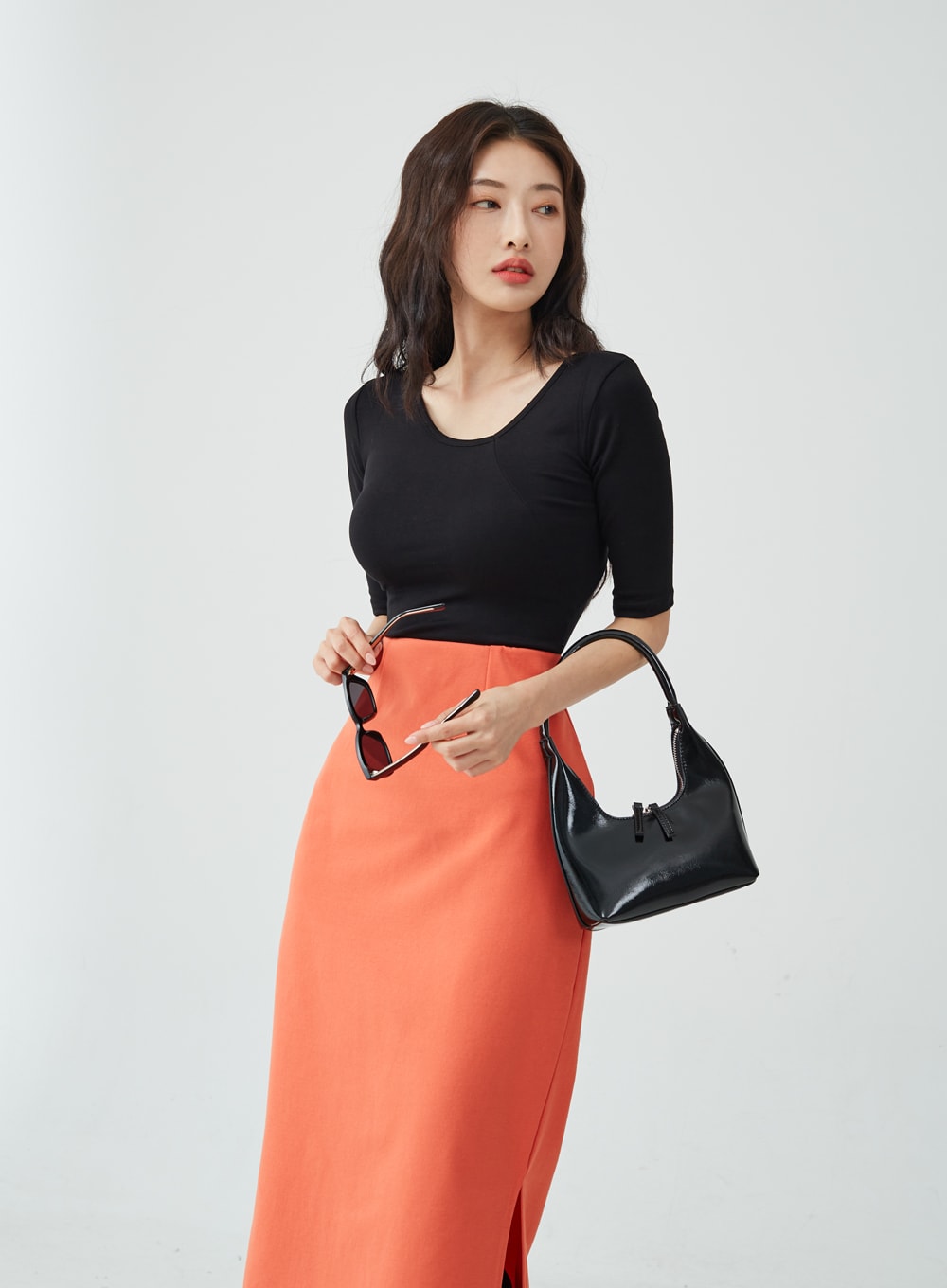 Side Slit H-Line Skirt IU26